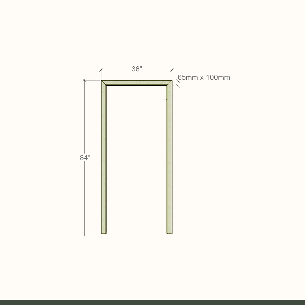 Standard WPC BEDROOM Door Frame 42Series