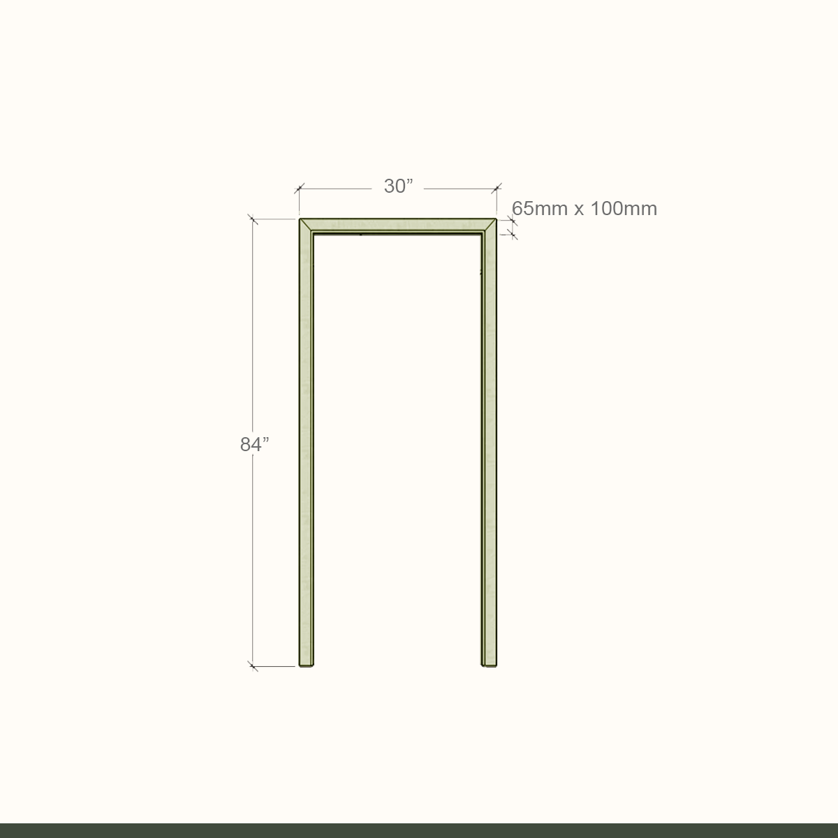 Standard WPC BATHROOM Door Frame 42Series
